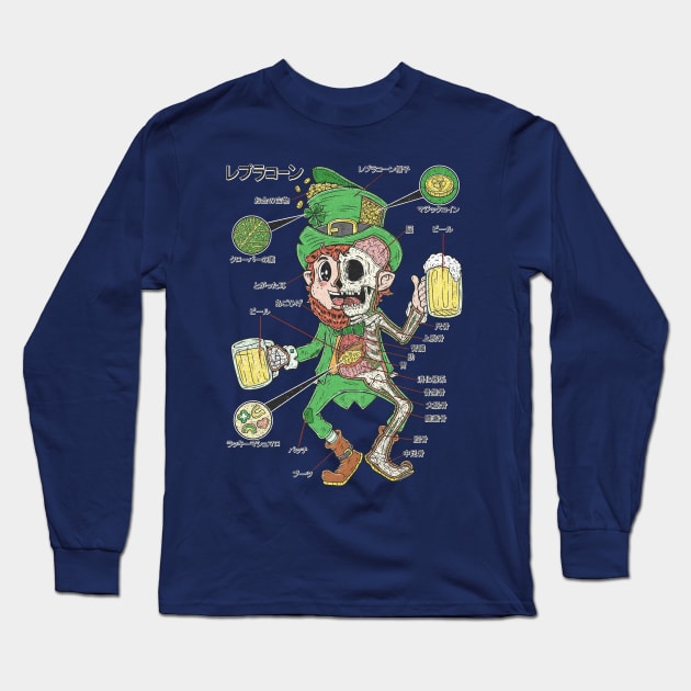 LEPRECHAUN ANATOMY Long Sleeve T-Shirt by Firebrander